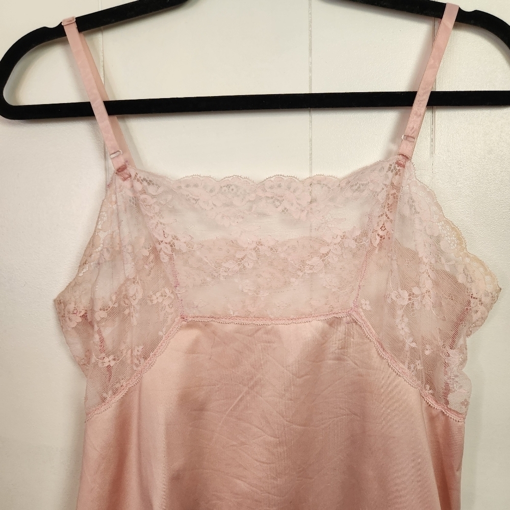 Y2K Pink Lace Tank Top Womens Size 8 D Medium Fairycore Castlecore Vintage - Picture 3 of 11